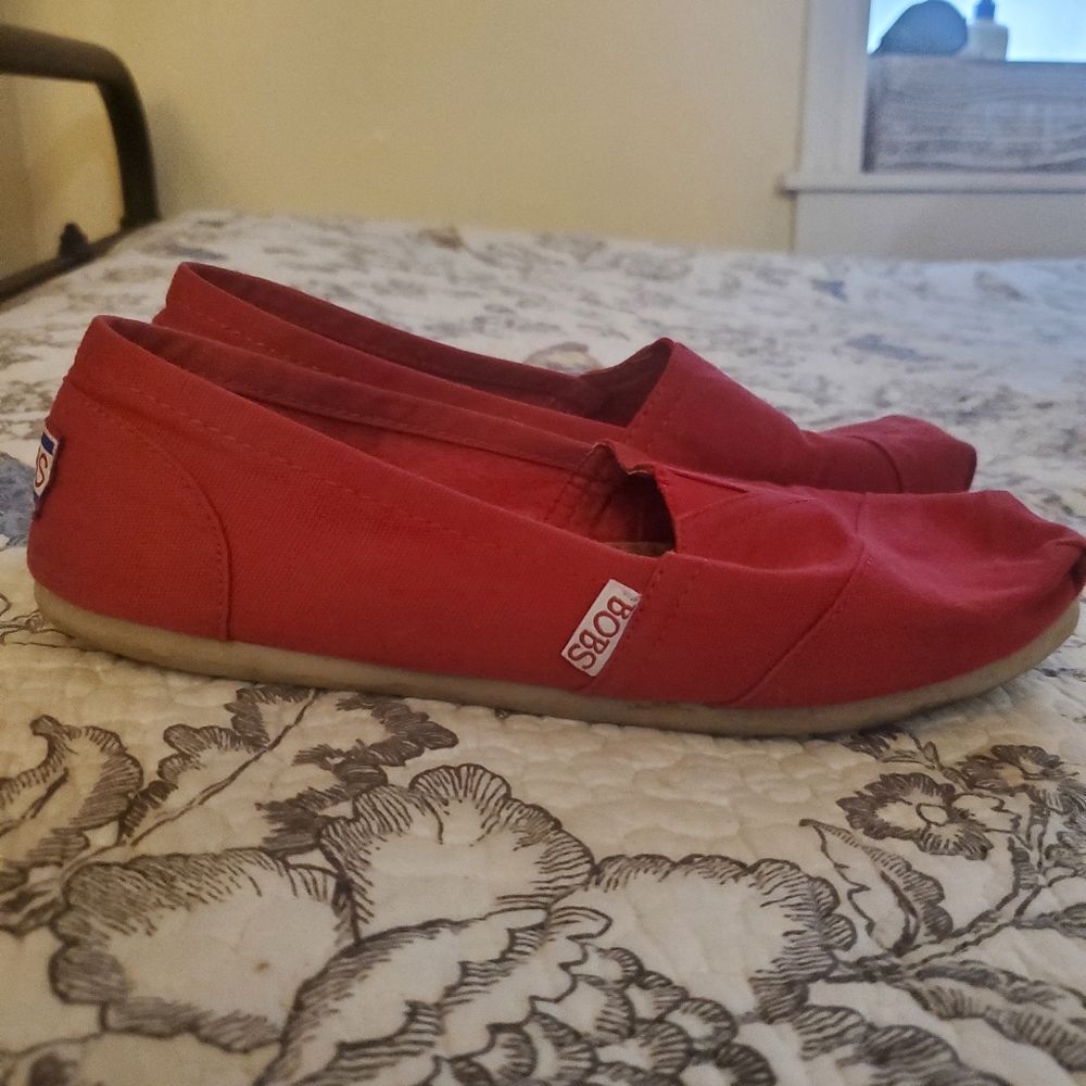 Bob's red slip on shoes